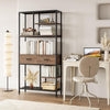 Industrial Retro Bookcase 7-Tier Shelving Unit Display Plant Stand Metal Frame