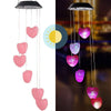 Wind Chimes Solar Powered LED Light Changing Hanging Garden Yard Outdoor Decor