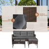3 Seater Rattan Garden Corner Sofa Set Patio Dining Furniture Set W/ Sofa Chair