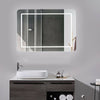 LED Illuminated Bathroom Mirror Wall Mounted Mirror Sensor Switch Demister Pad