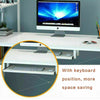 Home Wood Computer Desk PC Laptop Table Office Study Simple Workstation Shelves