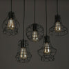 Industrial Geometric Ceiling Pendant Light Shade Retro Metal Cage Lampshade E27