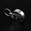 2X Recoil Extendable Metal Wire 65cm Key Chain Ring Clip Pull Keyring Retracting