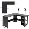 L-Shaped Corner Computer Desk PC Table Writing Desk Workstation Home Office