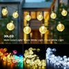 60 LED Retro Bulb String Lights Solar Powered Garden Outdoor Fairy Summer Lamp