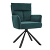 Velvet Swivel Dining Chairs Padded Seat Accent Armchair Home & Office Metal Legs