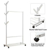 Rolling Clothes Rail Garment Dress Hanging Storage Shelf Display Stand Shoe Rack