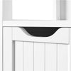 Bathroom Floor Cabinet Storage Unit 3 Tiers Freestanding Chest of Drawers White