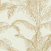 Pandore Palm Leaves Wallpaper Textured Rasch 406818 White / Gold