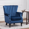 Occasional Chesterfield Tub Chair Upholstered Wing Backed Armchair Lounge Fabric