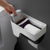 Wall Mounted Bathroom Paper Holder Roll Tissue Plastic Box Toilet Storage Stand