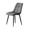 2× Modern Kitchen Dining Chairs Velvet Padded Seat Office Living Room Chair Set