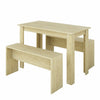 Wooden Dining Table and Chairs Set 2 Bench Kitchen Furniture Activity Desk Kid