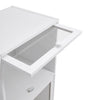 White Bookcase 3 Tier Storage Display Shelving Unit Cabinet Clear Acrylic Door