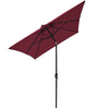 3x2m Garden Parasol Sun Shade Patio Outdoor Umbrella Rectangular Wine Aluminium
