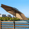 Garden Parasol 2.7m Patio Umbrella Market Table Umbrella w/ Tilt & Crank Handle