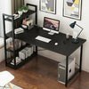 120cm Computer Table Study Desk w/4 Shelves Unit Home Office Workstation Corner