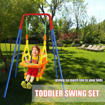 Toddler Baby Outdoor Swing Safety Chair Set Kids Play Fun Garden for Kid Gifts