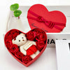 6 Colors Artificial Soap Rose Flower Bouquet Bear Wedding Valentine's Day Gift