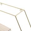 Wall Mounted Storage Shelf Hexagon Metal Wood Floating Storage Rack Display Unit