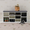 Shoe Bench Shoes Storage Rack Wooden Shelf Cabinet Seat Cushion Hallway Stand