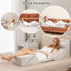 6PCS Bed Wedge Pillow Set Orthopedic Adjustable Foam Pillow for Pain Relief