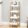 4 Tier Wooden Ladder Shelf Bookcase Kitchen Living Room Storage Rack Organizer