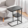 C-Shaped Side Table Sofa End Table Coffee Snack Laptop Desk Living Room Bedroom