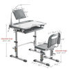 Kids Study Table and Chair Set Children's Homework Art Activity Desk Adjustable