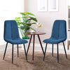 2 Pcs Modern Blue Green Velvet Dining Chairs Dininig Room Home Kitchen Furniture