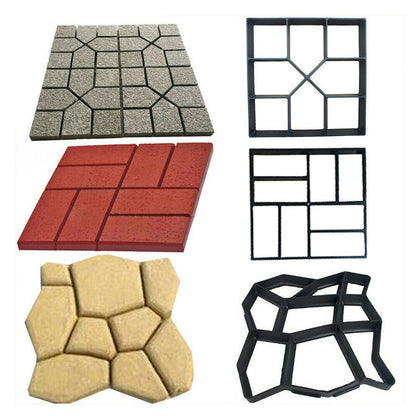 Garden Path Maker Slabs Mould DIY Patio Concrete Cement Reusable Paving Mould