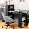 Computer Desk Wooden PC Laptop Table Writing Workstation 6-Tier Storage Shelves