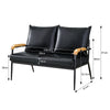 1/2/3 Seater Faux Leather Sofa Armchairs Couches Livingroom Black Brown Modern