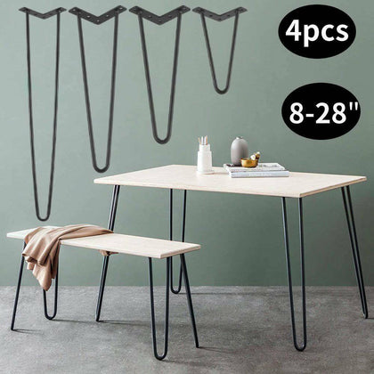 Set of 4 Hairpin Table Legs for Bench Coffee Table Furniture Desk 8 12 16 28