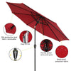 2.7M Garden Parasol Outdoor Sun Shade Banana Umbrella Hanging Cantilever Red