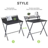 Folding Computer Desk Wooden Study Coffee Table with Shelf Laptop Home Office UK