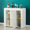White High Gloss LED Sideboard Storage Cupboard Cabinet TV Stand Unit CLIPOP