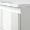 Bedside Table Cabinet Nightstand 2 Draw White Chest of Drawers Bedroom Furniture