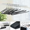 Heavy Duty Non Slip Metal Black Trouser Pants Slack Open Ended Hangers Storage