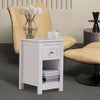 Wooden Nordic Sofa Side End Table Bedside Cabinet Nightstand with Drawer Shelf