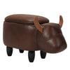 Cow Shaped Animal Storage Footstool Upholstered Ottoman Foot Rest Stool Pouffe