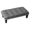 Upholstered Fabric Footstool Bench Ottoman Pouffe Chair Chesterfield Style Seat