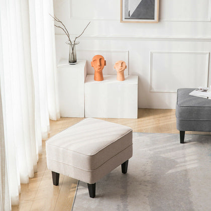 Modern Fabric Upholstered Footstool Pouffe Padded Bench Sofa Side Stool Lounge