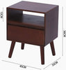 Vintage Side Cabinet Rustic Wood Shelving Storage Small Table Lamp Plant Stand
