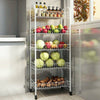 2-5 Tier Metal Vegetable Fruit Rack Stand Storage Holder Kitchen Corner Shelf