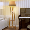 3-Tier Floor Lamp Bedside Light Free Standing Tripod Holder Storage Shelf Linen