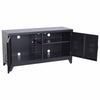 Black Metal Sideboard Cabinet Home Office Cupboard Industrial Media TV Stand