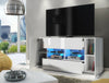 Modern Sideboard TV Unit Stand Cabinet High Gloss &Matt White LED Lights Sar01