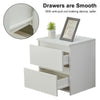 Modern Bedside Table Cabinet with 2 Drawers Nightstand Bedroom White Black NEW