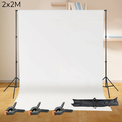 Photography Studio Background Support Stand White Screen Backdrop Photo Kit Bag